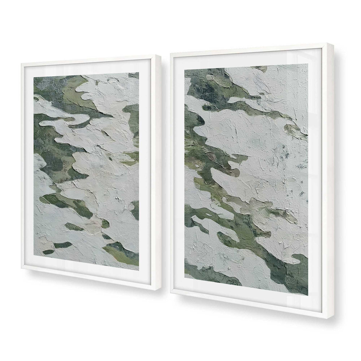 [Color:Opaque White], Picture of art in a Opaque White frame at an angle