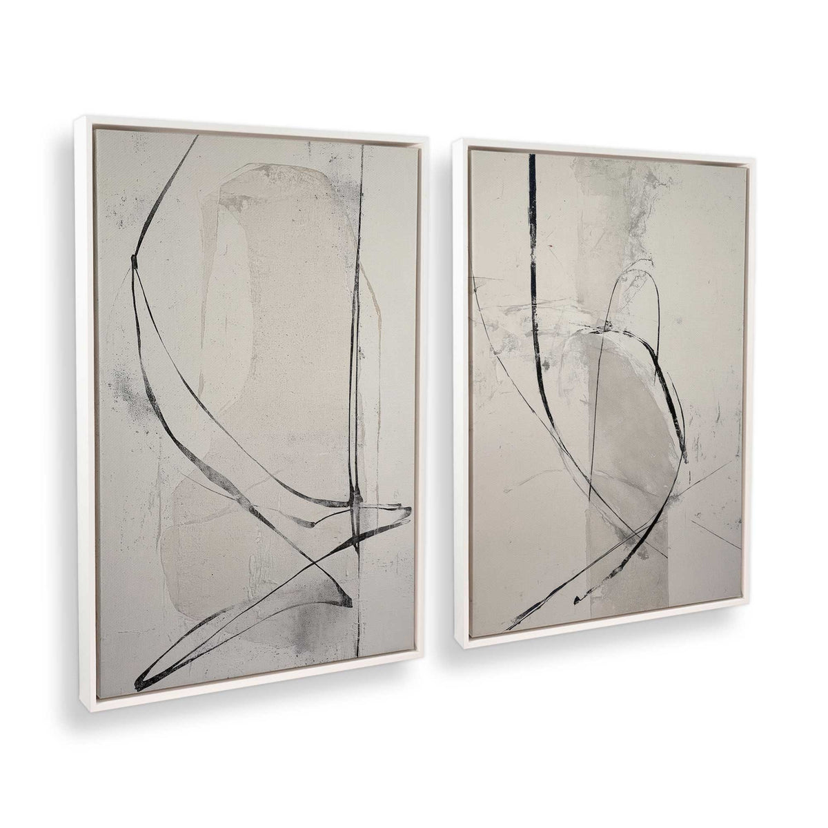 [Color:Opaque White], Picture of art in a White frame at an angle