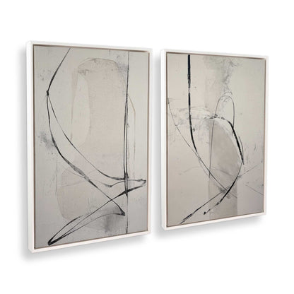 [Color:Opaque White], Picture of art in a White frame at an angle