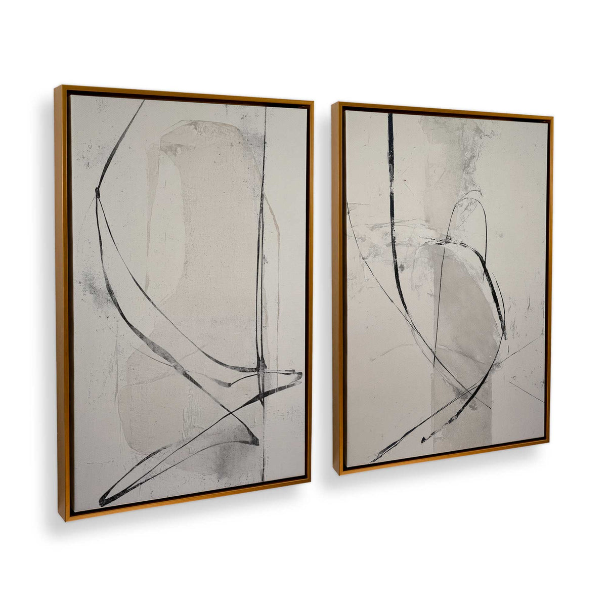 [Color:Polished Gold], Picture of art in a Polished Gold frame at an angle