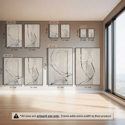 Measured Silence, Set of 2 Prints on Canvas