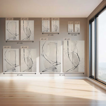 Measured Silence, Set of 2 Prints on Canvas
