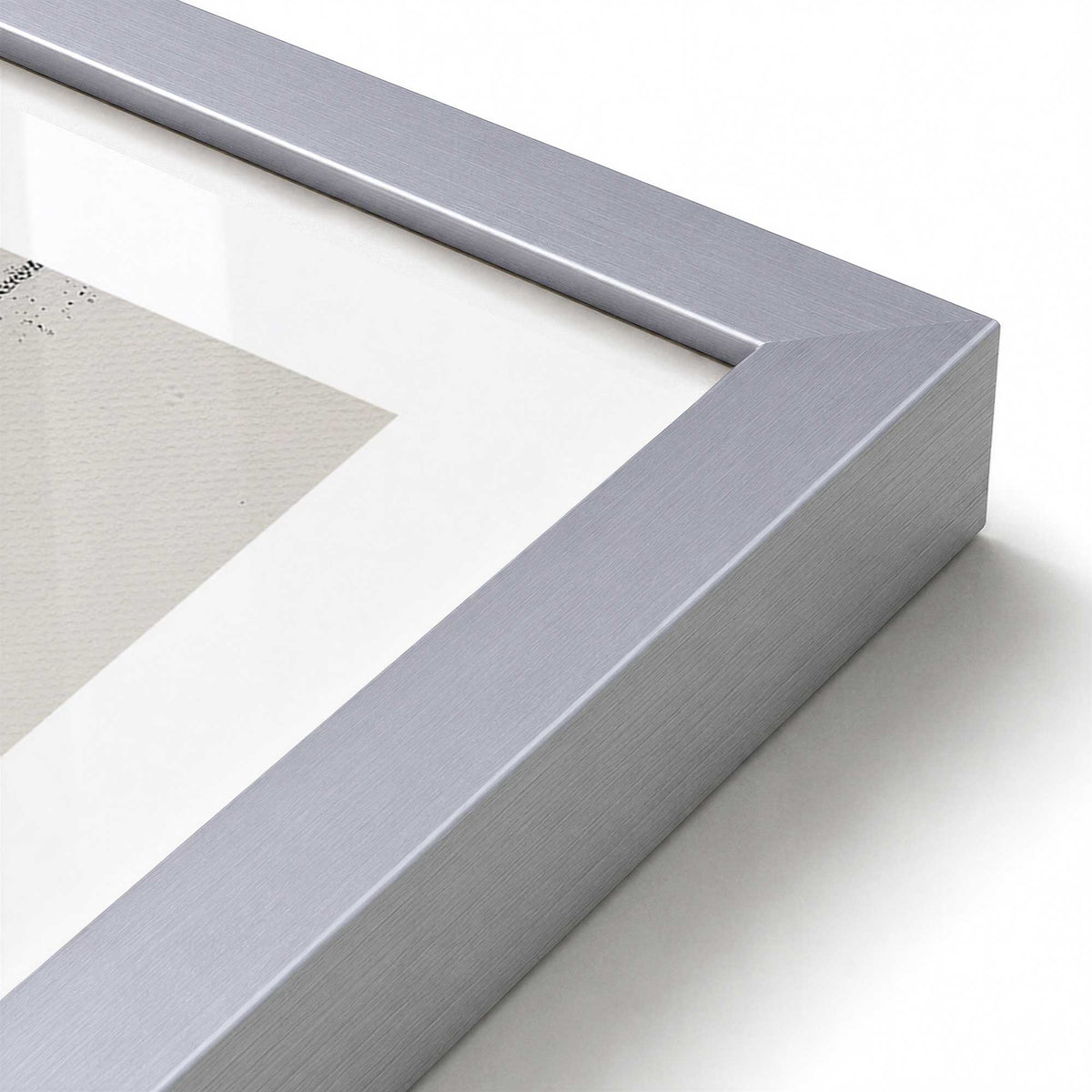 [Color:Polished Chrome], Picture of art in a Polished Chrome frame of the corner