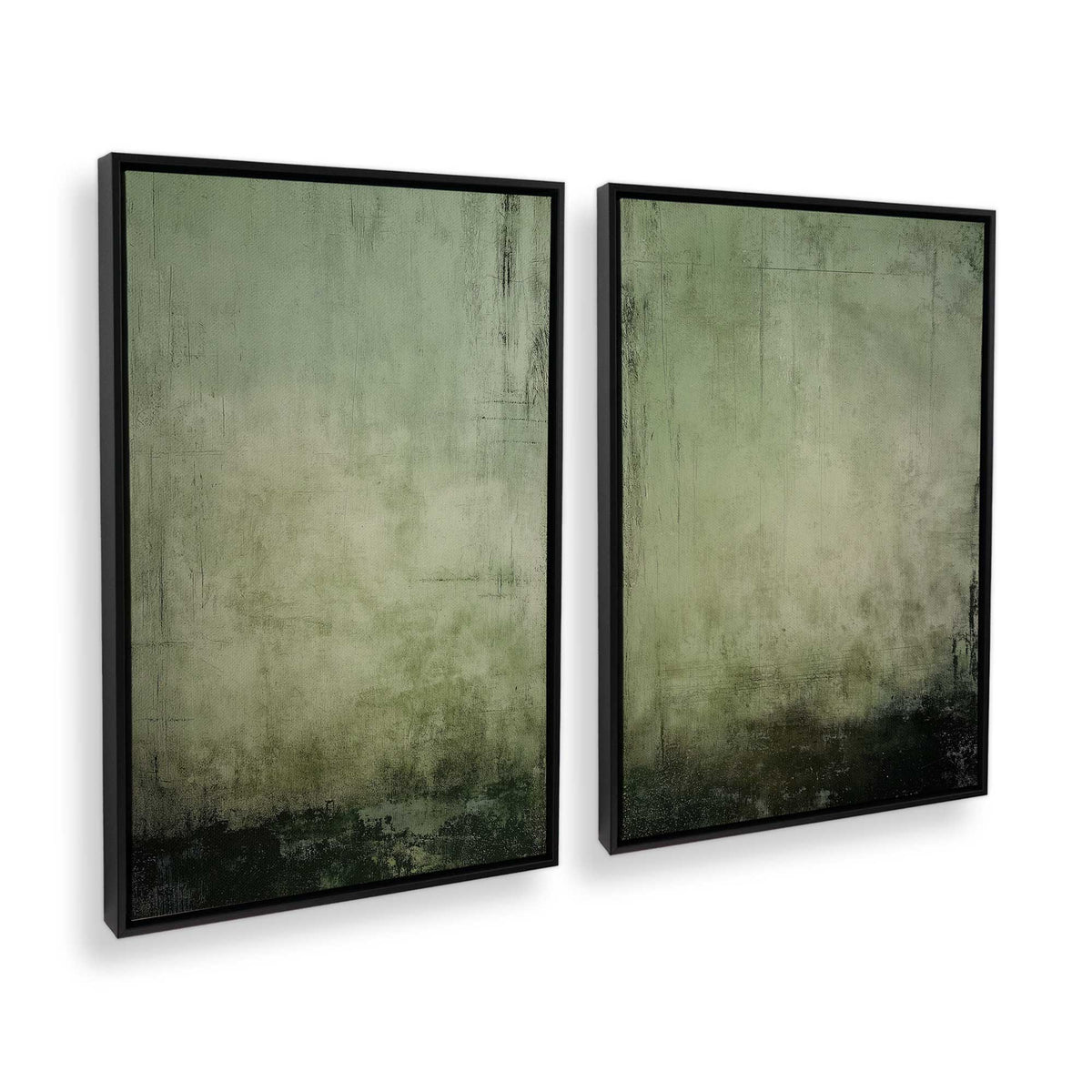 [Color:Satin Black], Picture of art in a Satin Black frame at an angle