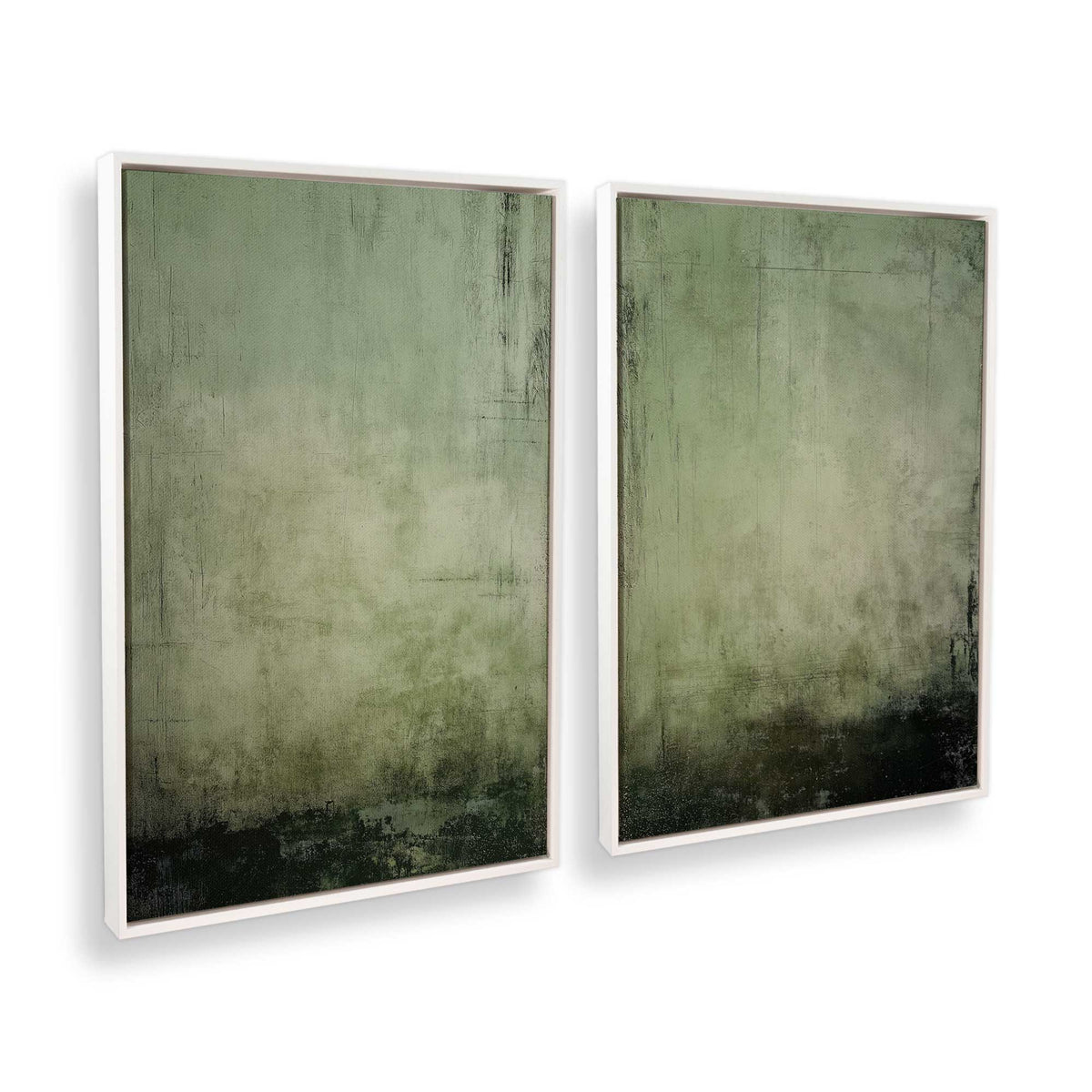 [Color:Opaque White], Picture of art in a White frame at an angle