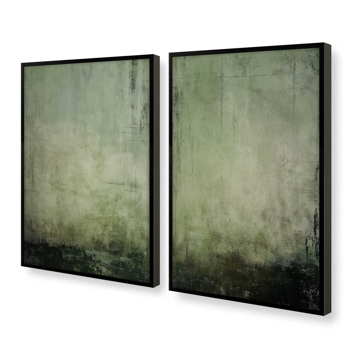 [Color:Satin Black], Picture of art in a Satin Black frame at an angle