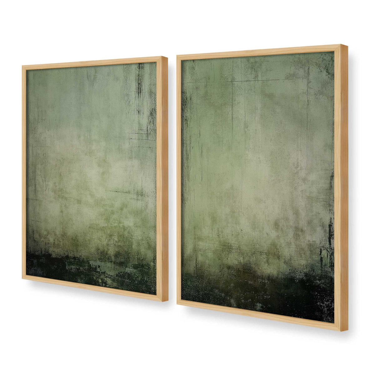 [Color:American Maple], Picture of art in a American Maple frame at an angle