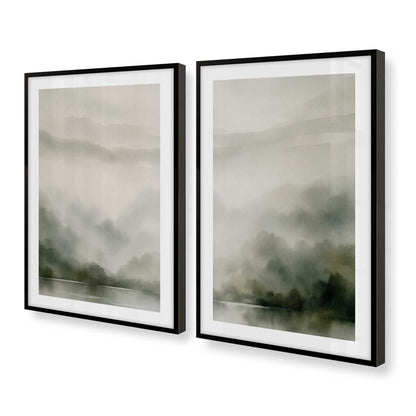 [Color:Satin Black], Picture of art in a Satin Black frame at an angle
