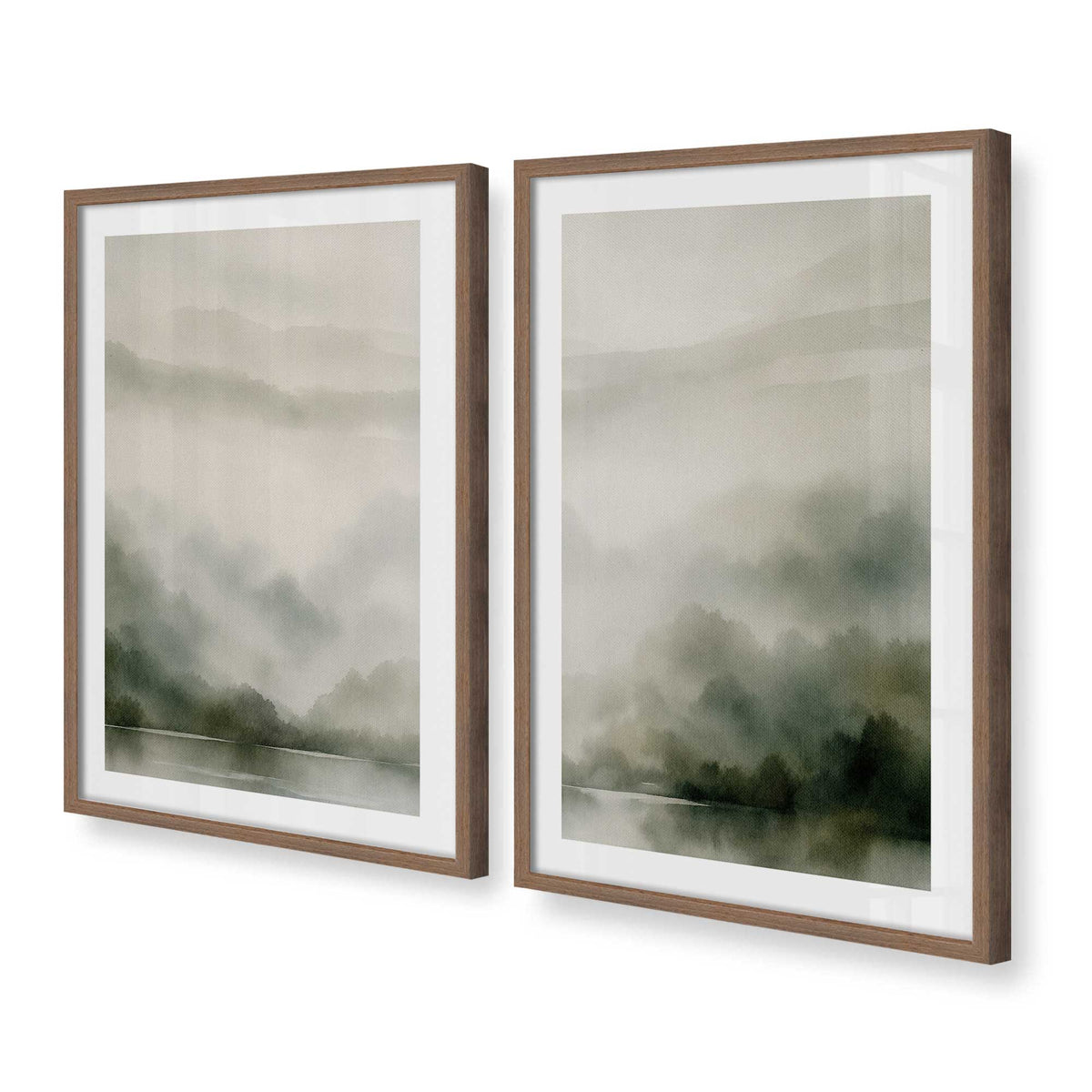 [Color:Walnut], Picture of art in a Walnut frame at an angle