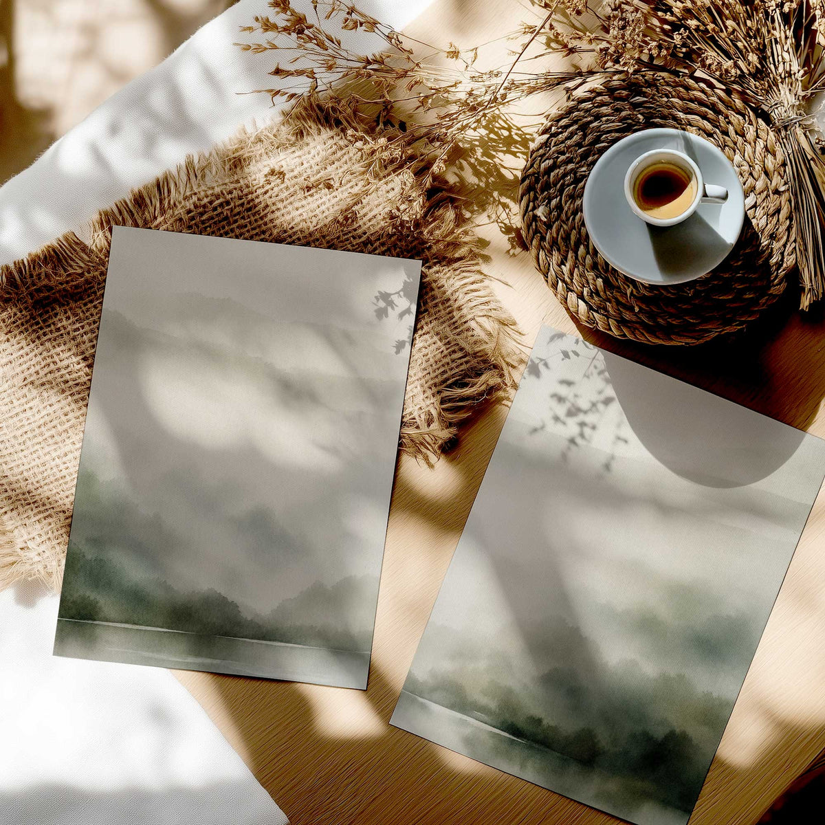[color:Rolled Print], Picture of art in a room