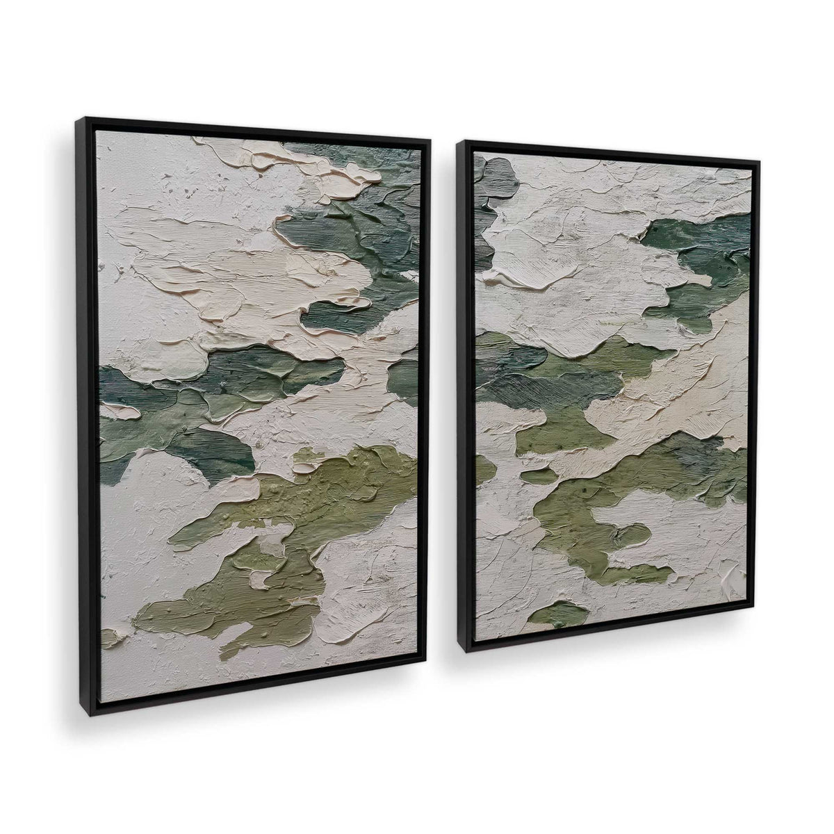 [Color:Satin Black], Picture of art in a Satin Black frame at an angle