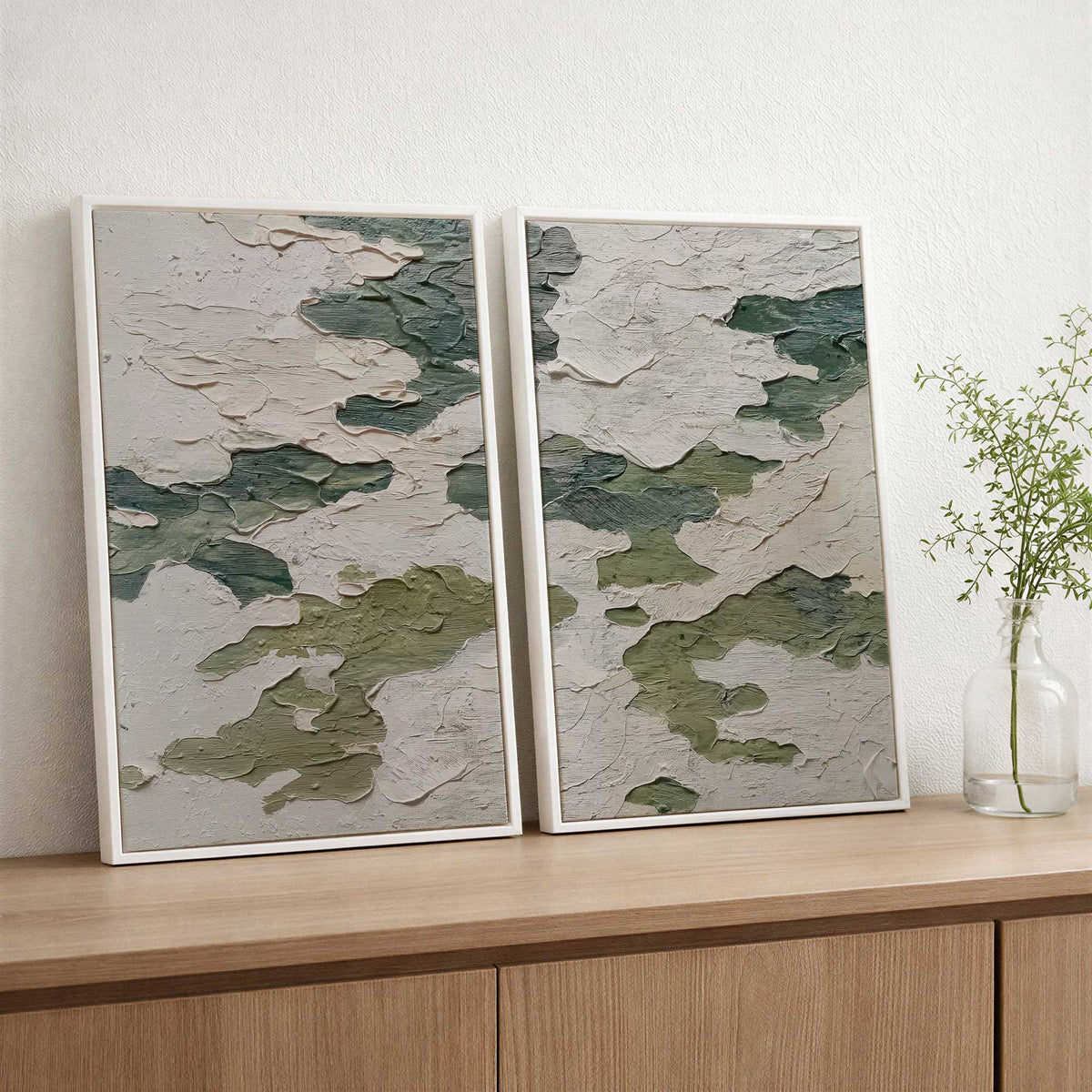 [Color:Opaque White], Picture of art in a White frame