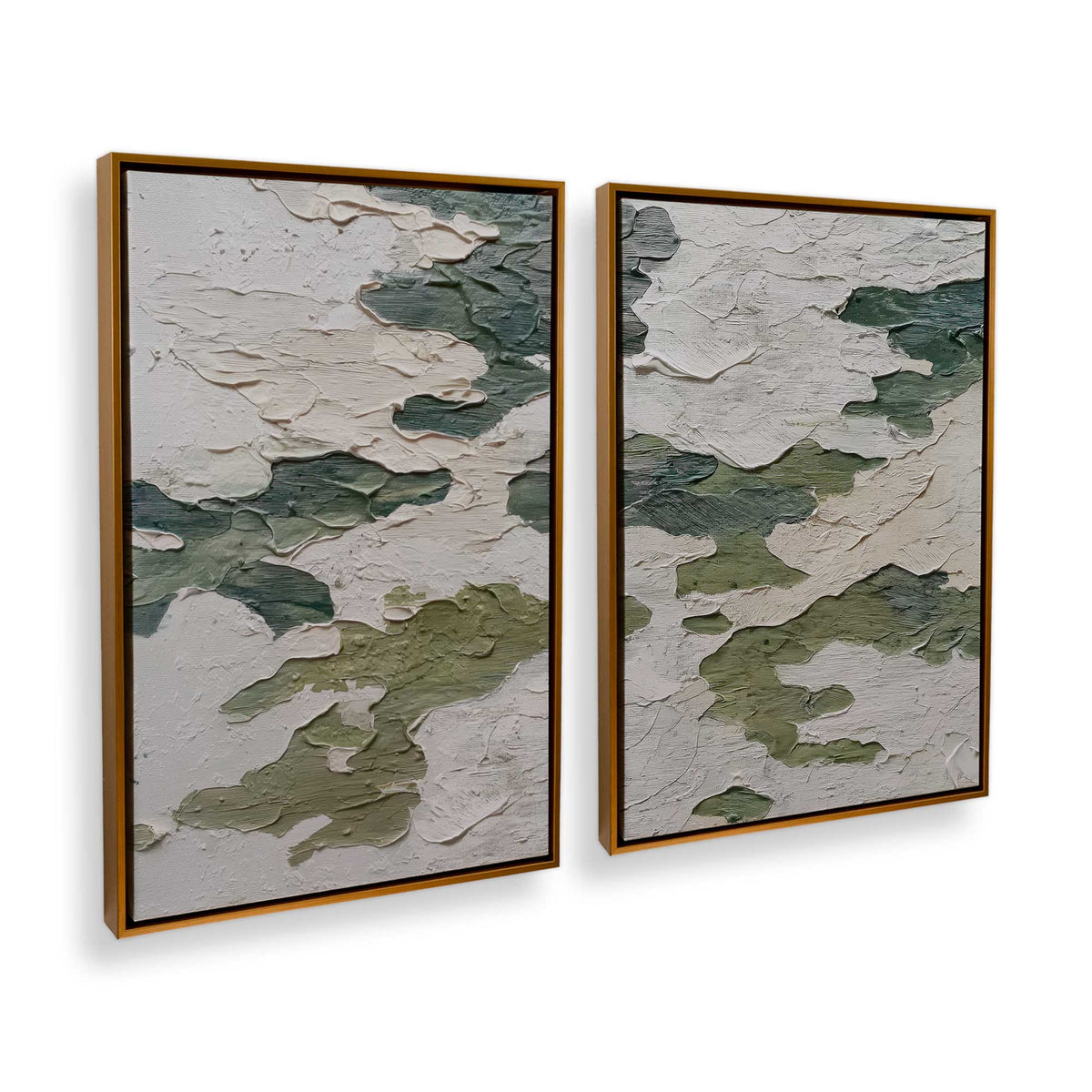 [Color:Polished Gold], Picture of art in a Polished Gold frame at an angle