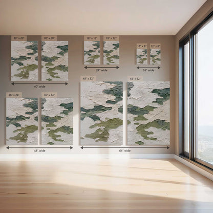 Pale Meadow Forms, Set of 2 Prints on Canvas