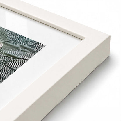 [Color:Opaque White], Picture of art in a Opaque White frame of the corner