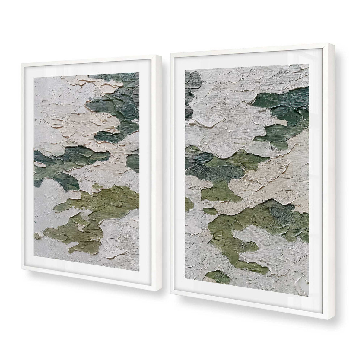 [Color:Opaque White], Picture of art in a Opaque White frame at an angle