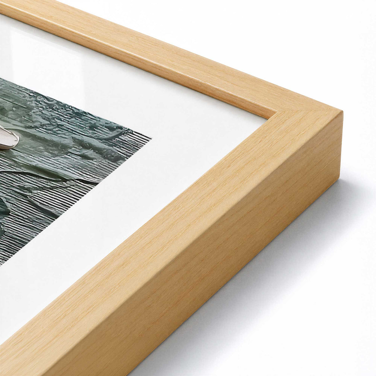 [Color:American Maple], Picture of art in a American Maple frame of the corner