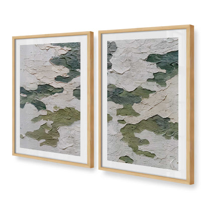 [Color:American Maple], Picture of art in a American Maple frame at an angle