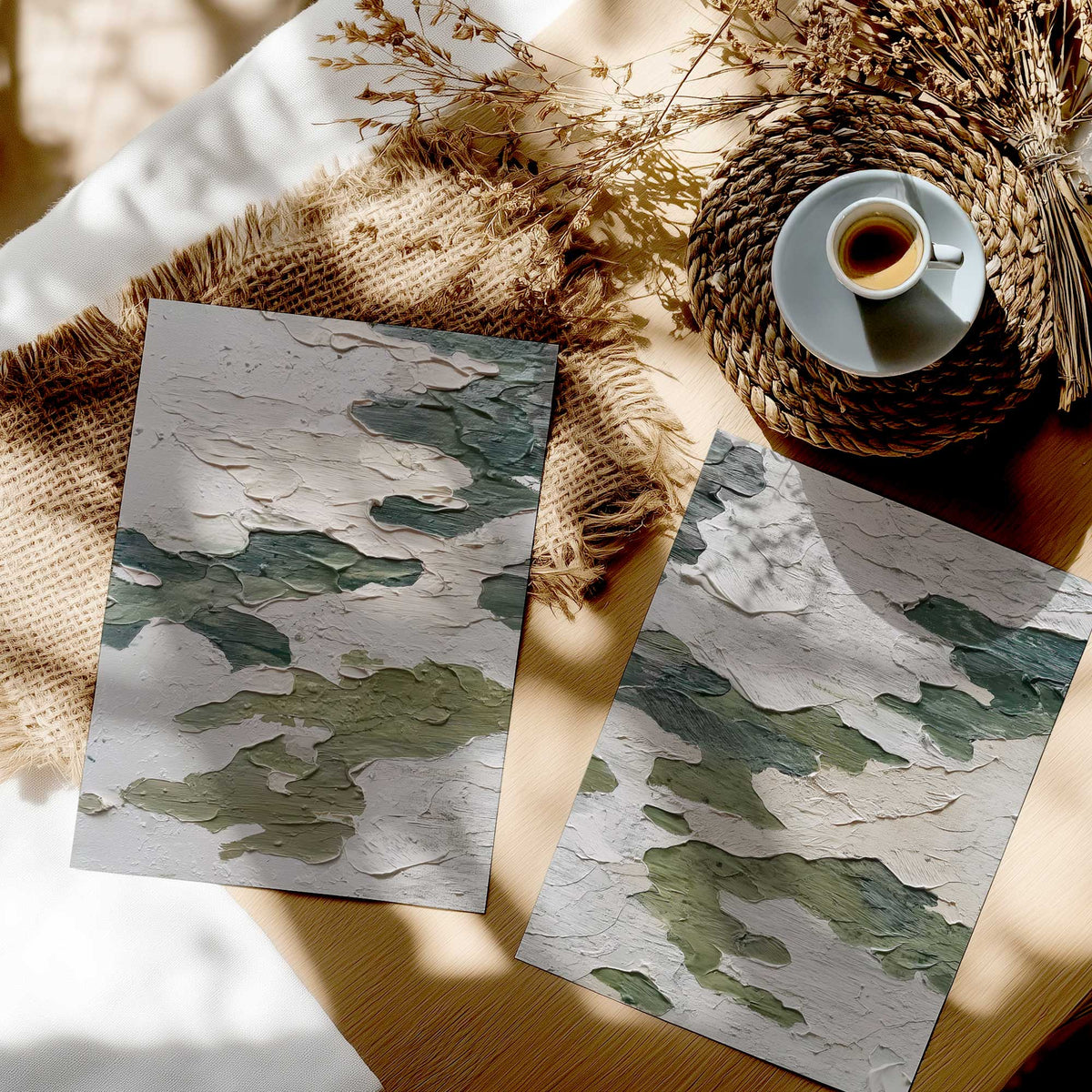 [color:Rolled Print], Picture of art in a room