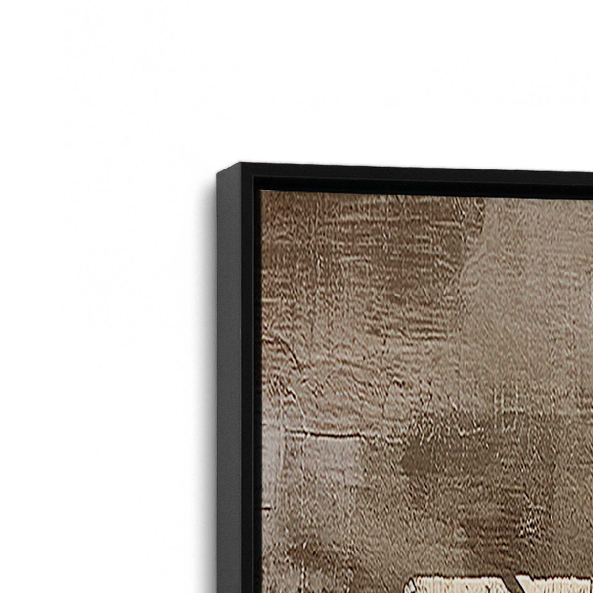 [Color:Satin Black], Picture of art in a Satin Black frame at an angle