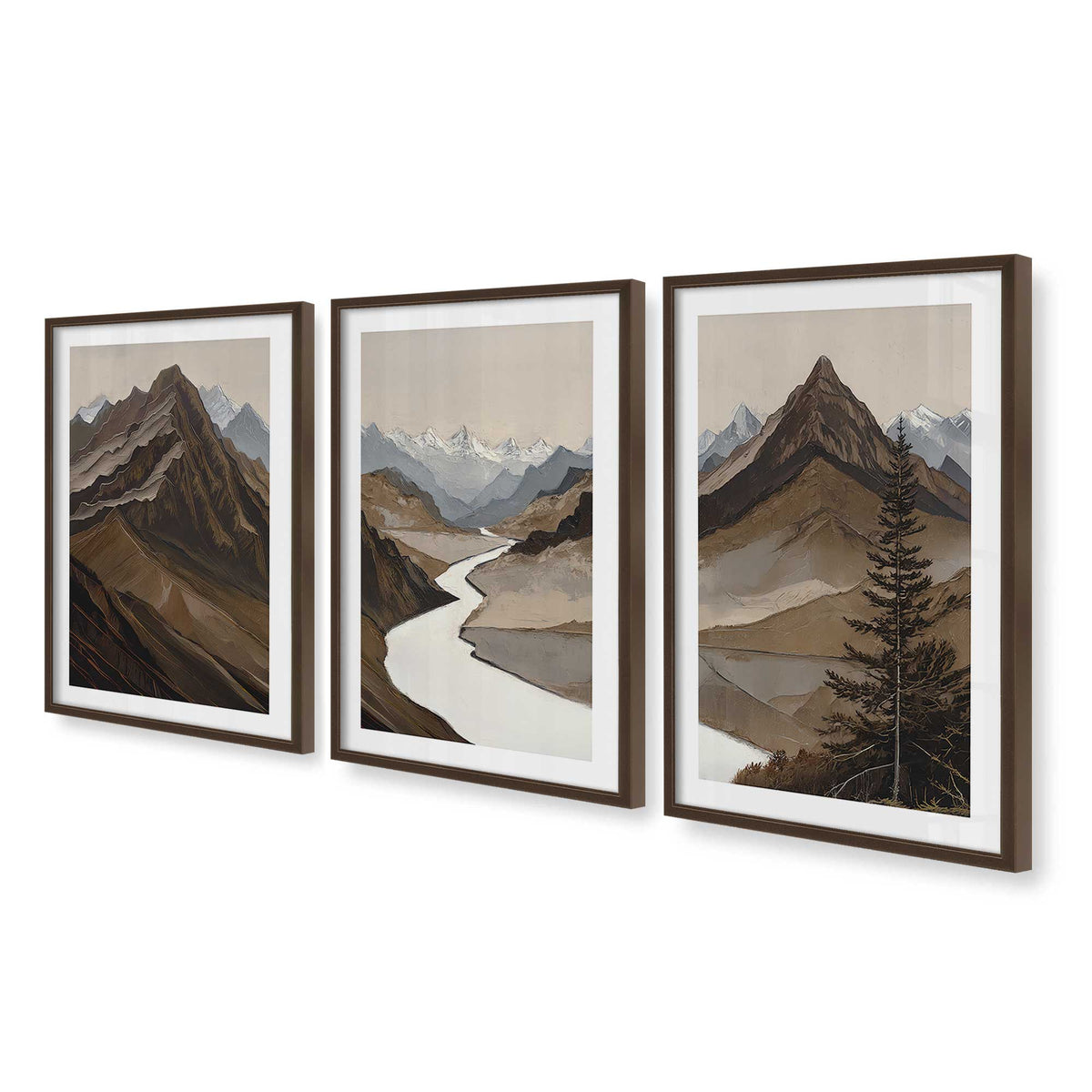 [Color:Belvinder Brown], Picture of art in a Belvinder Brown frame at an angle
