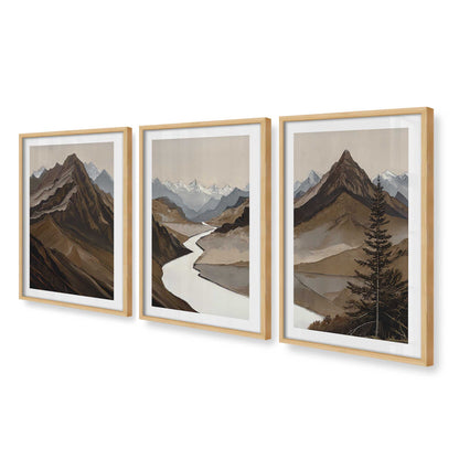 [Color:American Maple], Picture of art in an American Maple frame at an angle