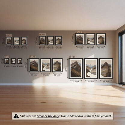 Earthen Summit Set of 3 Prints