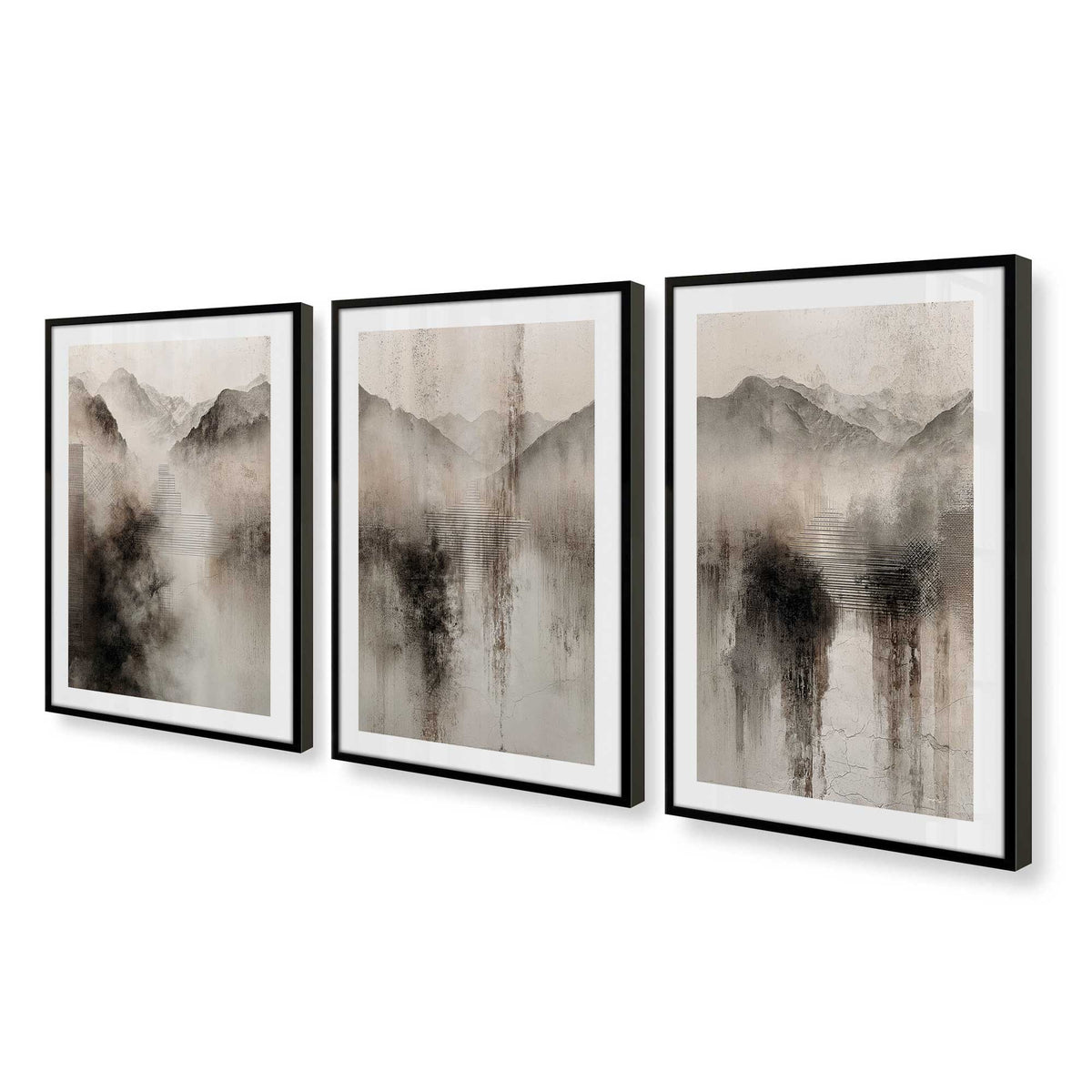[Color:Satin Black], Picture of art in a Satin Black frame at an angle