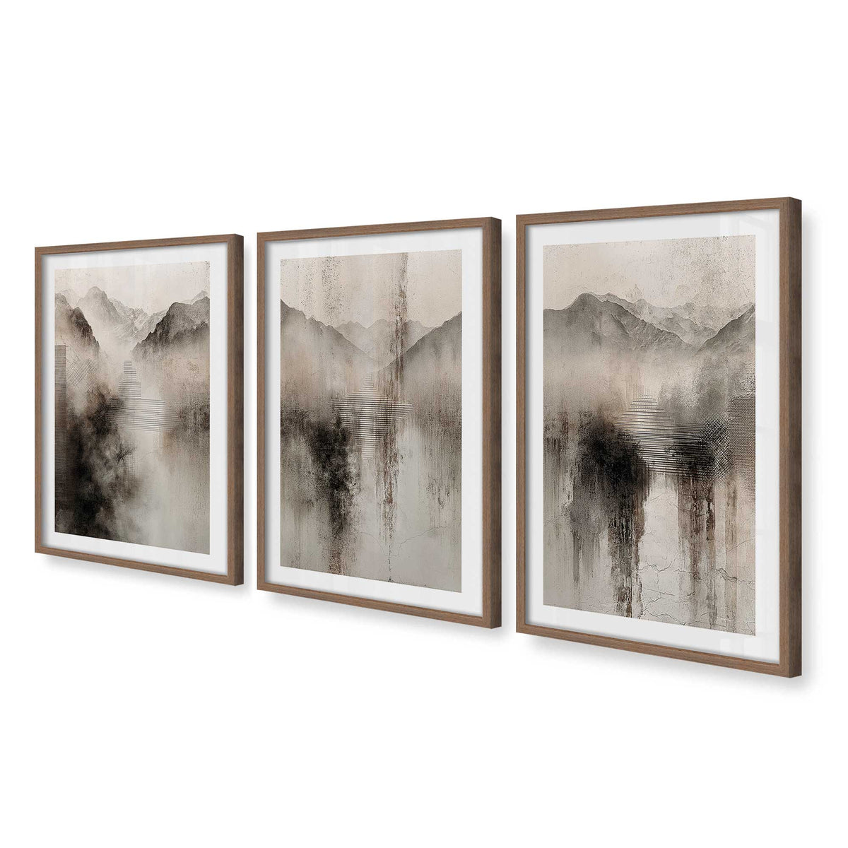 [Color:Walnut], Picture of art in a Walnut frame at an angle