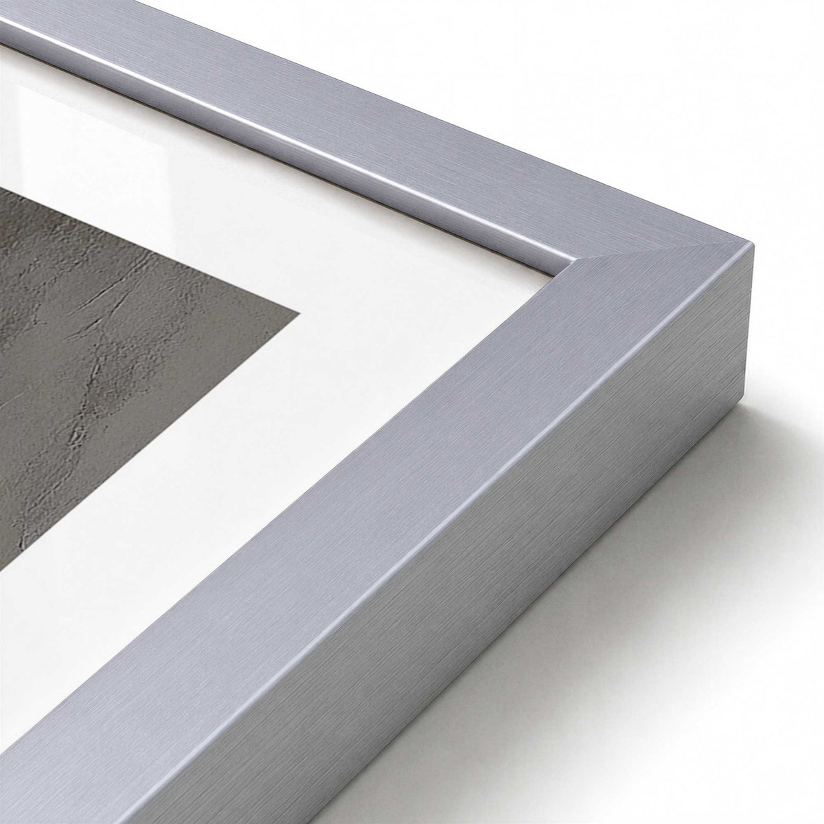 [Color:Polished Chrome], Picture of art in a Polished Chrome frame of the corner
