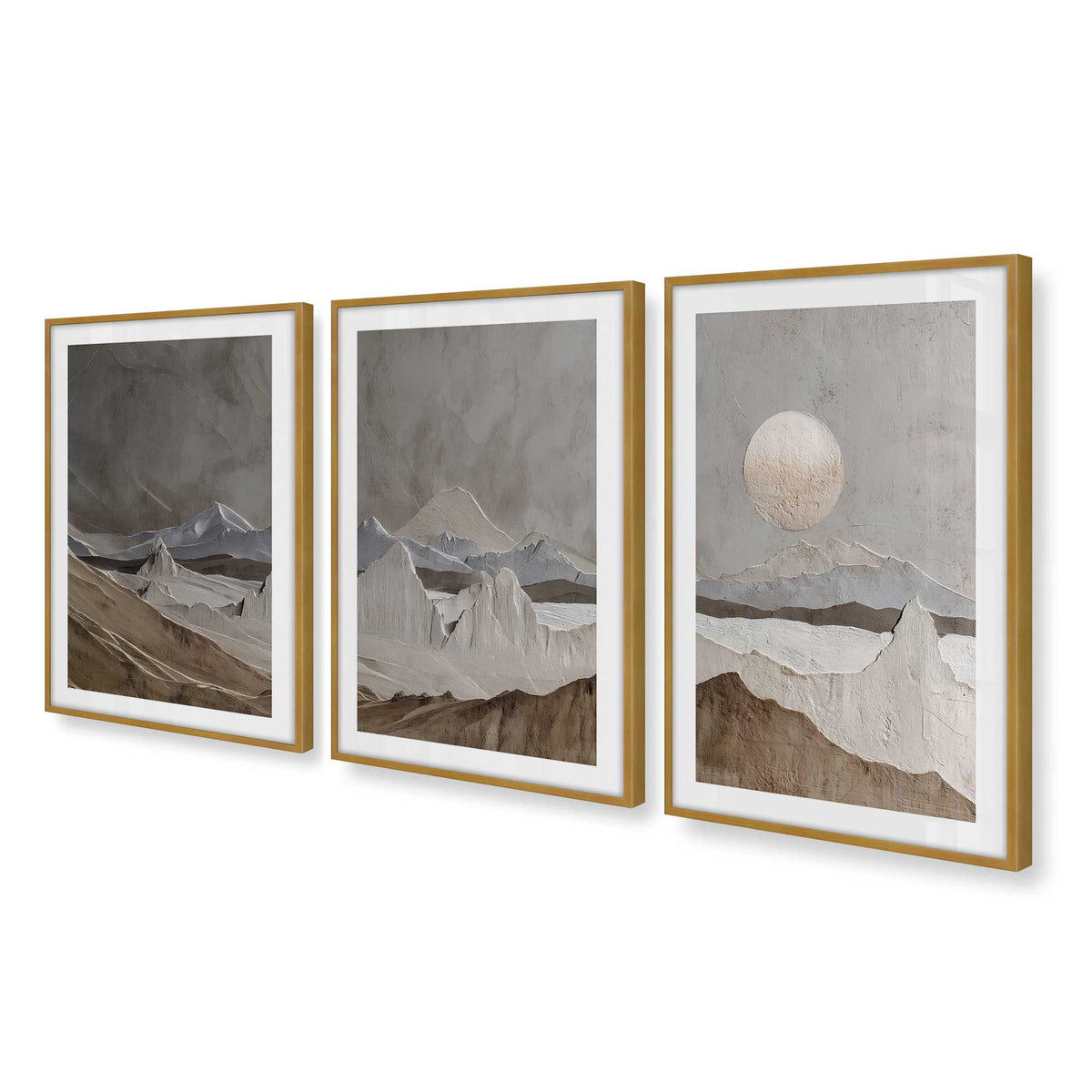 [Color:Polished Gold], Picture of art in a Polished Gold frame at an angle