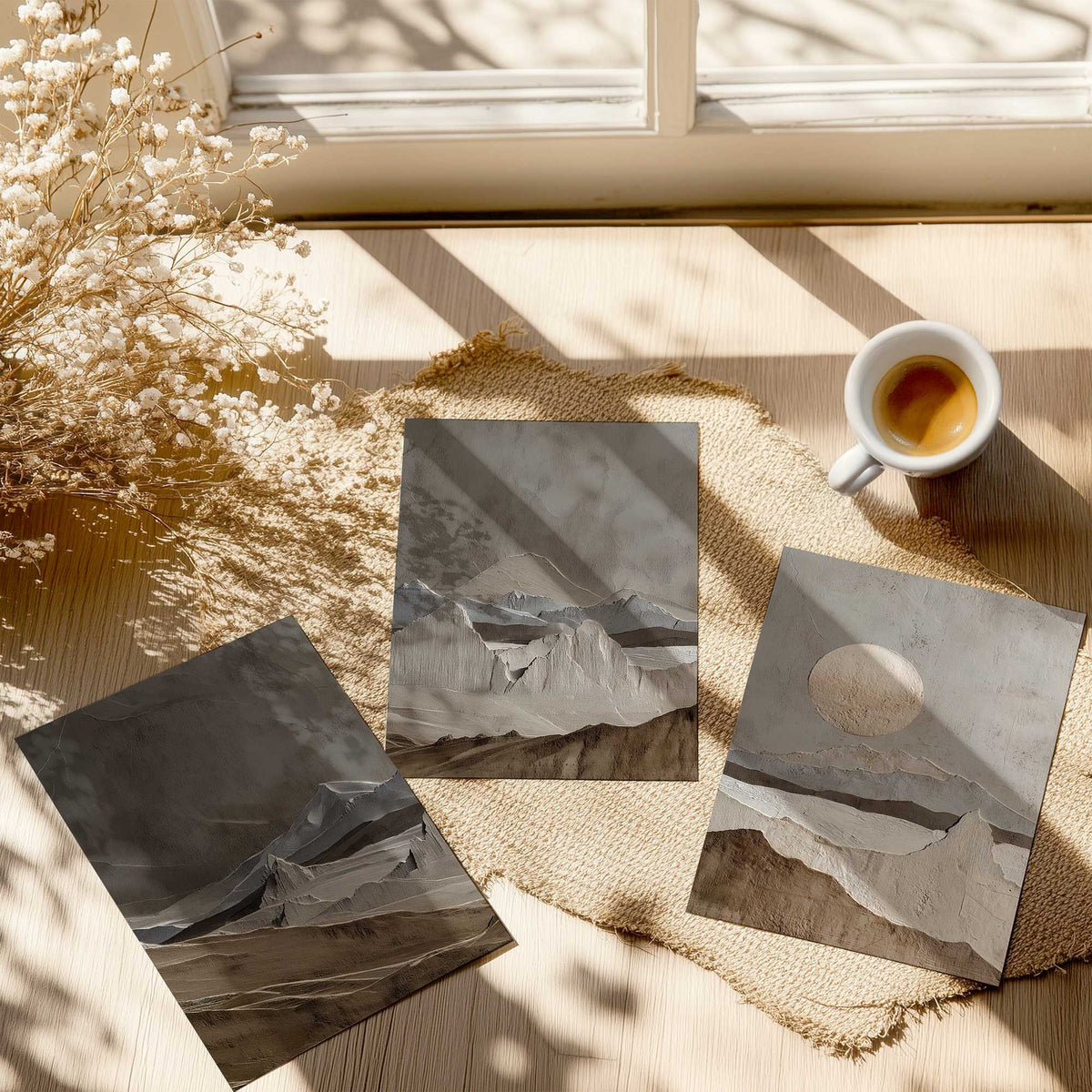 [color:Rolled Print], Art in a room