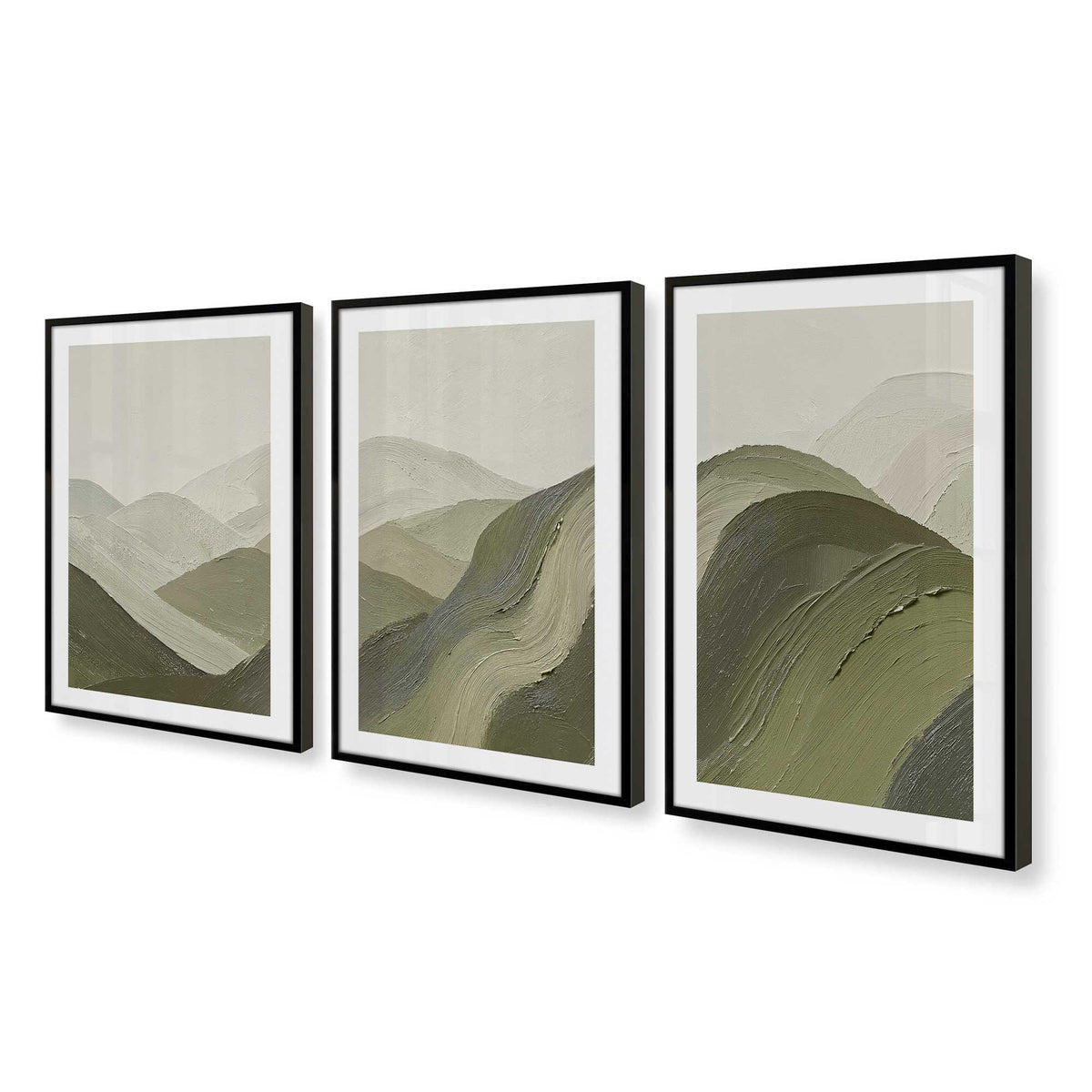 [Color:Satin Black], Picture of art in a Satin Black frame at an angle