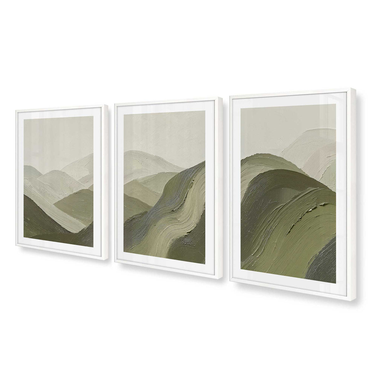 [Color:Opaque White], Picture of art in an Opaque White frame at an angle