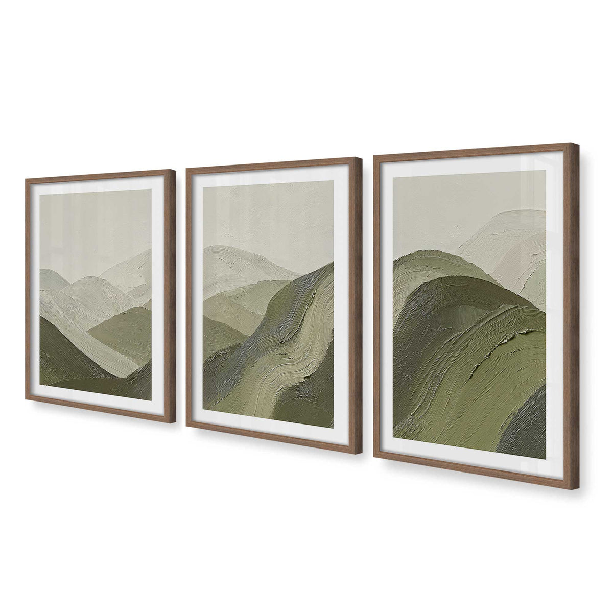[Color:Walnut], Picture of art in a Walnut frame at an angle