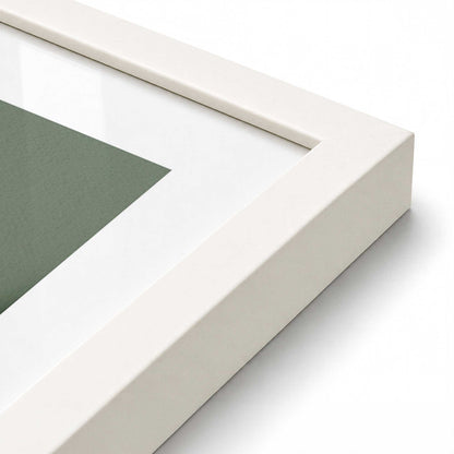 [Color:Opaque White], Picture of art in an Opaque White frame of the corner