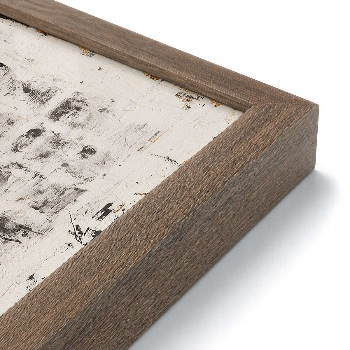 [Color:Walnut], Picture of art in a Walnut frame of the corner