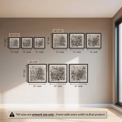 Ashen Mosaic Set of 3 Prints