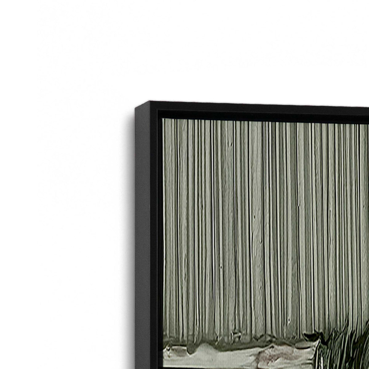 [Color:Satin Black], Picture of art in a Satin Black frame at an angle