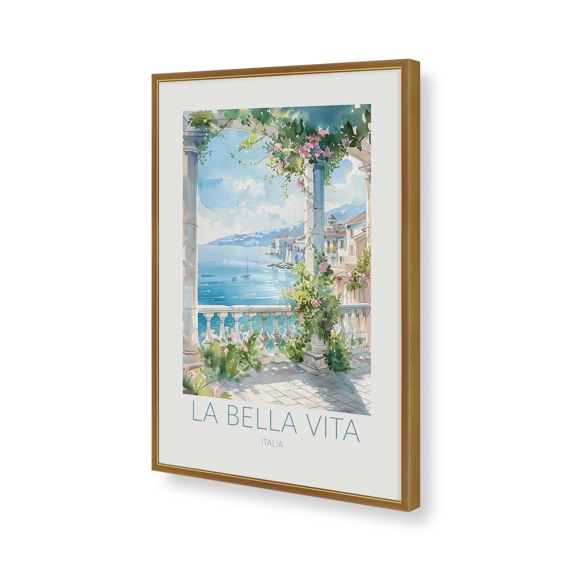 [Color:Polished Gold], Picture of art in a Polished Gold frame of the corner