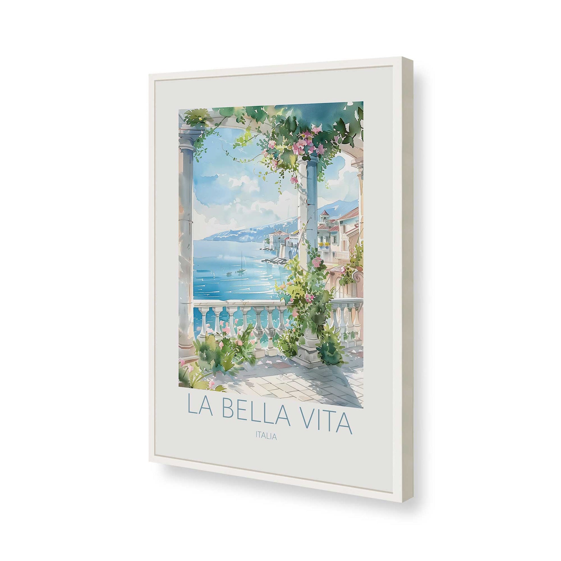 [Color:Opaque White], Picture of art in a Opaque White frame of the corner