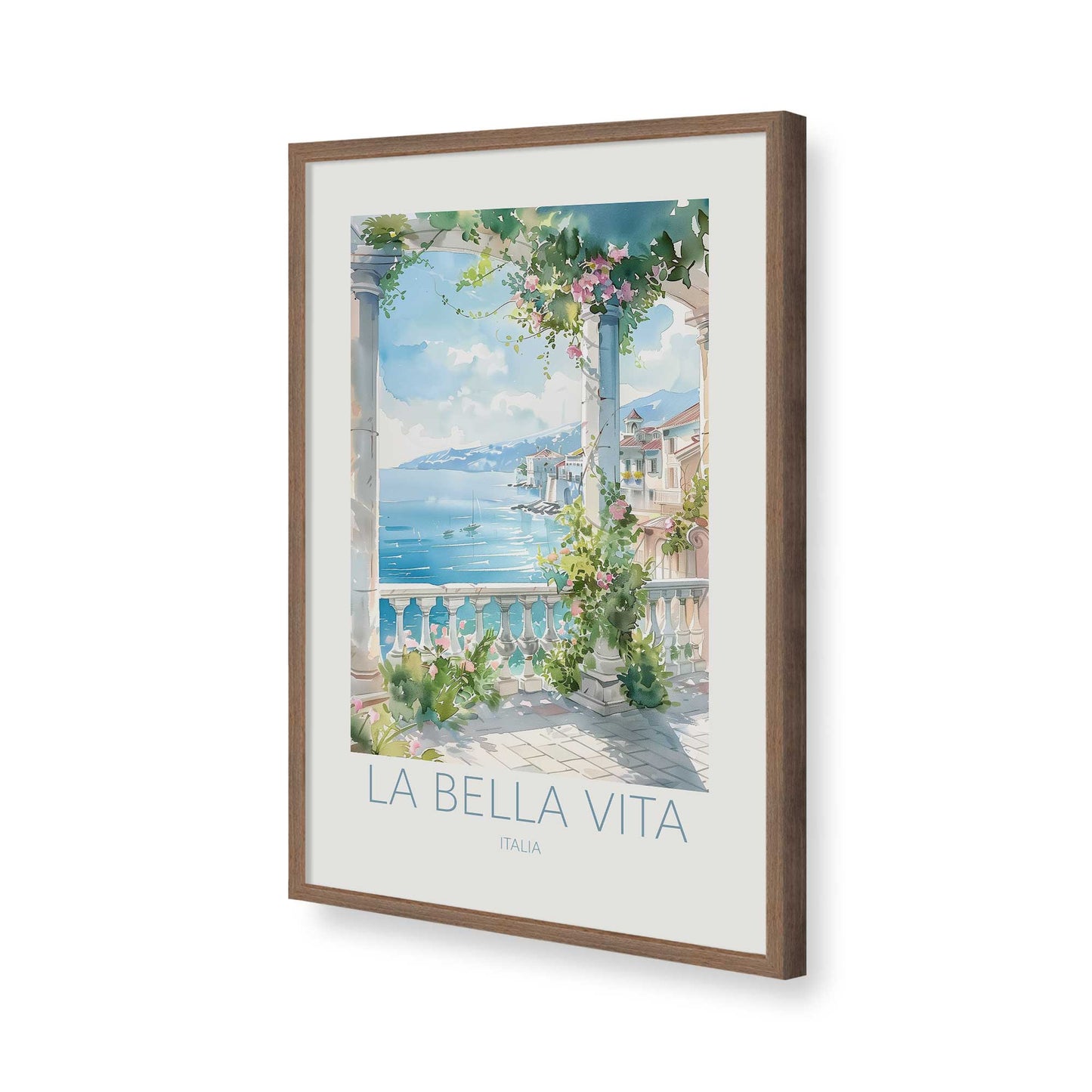 [Color:Walnut], Picture of art in a Walnut frame of the corner