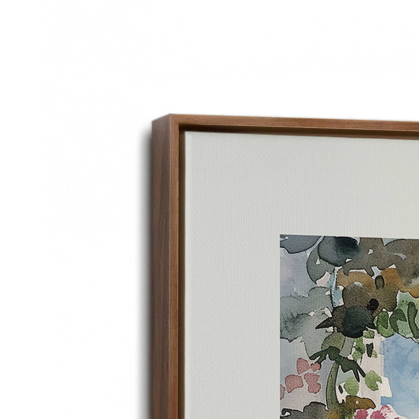[Color:Walnut], Picture of art in a Walnut frame at an angle