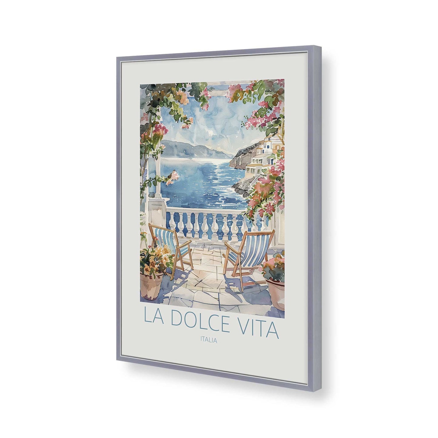 [Color:Polished Chrome], Picture of art in a Polished Chrome frame of the corner