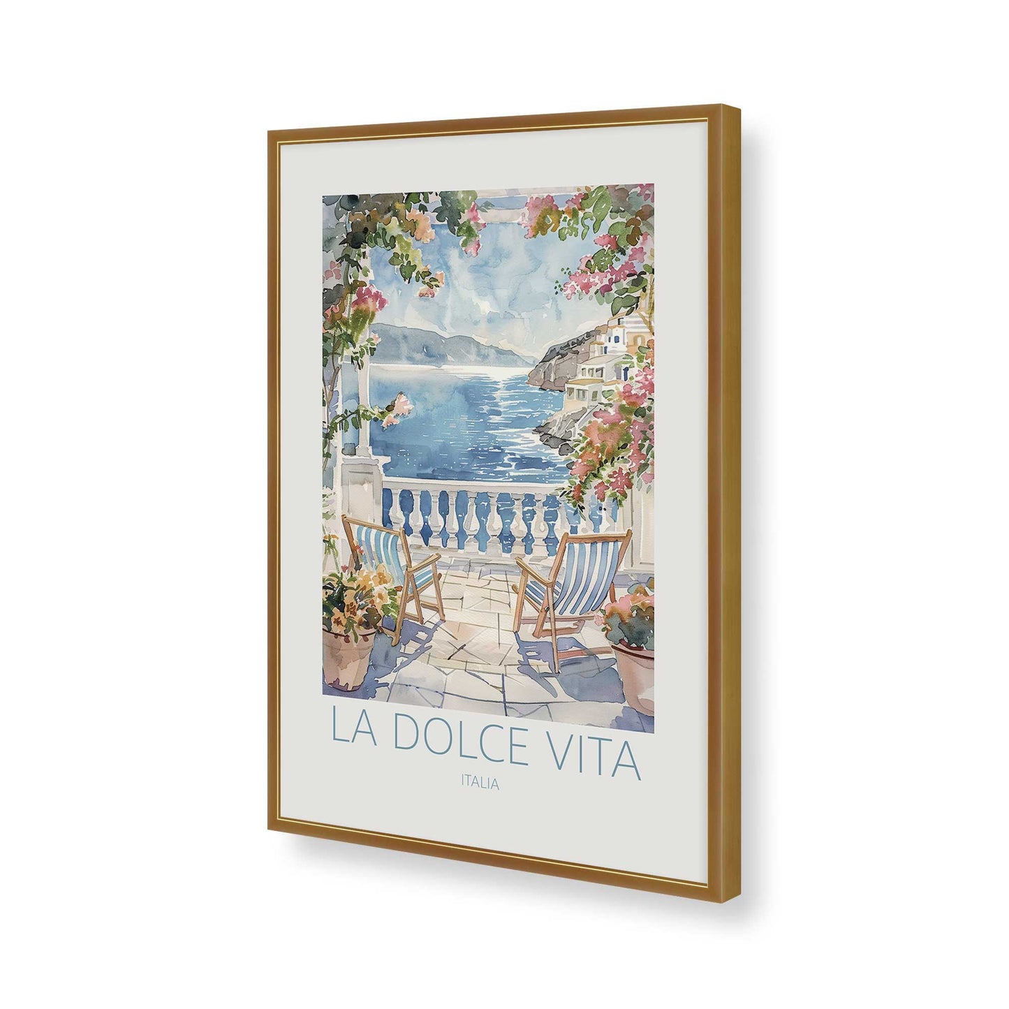 [Color:Polished Gold], Picture of art in a Polished Gold frame of the corner
