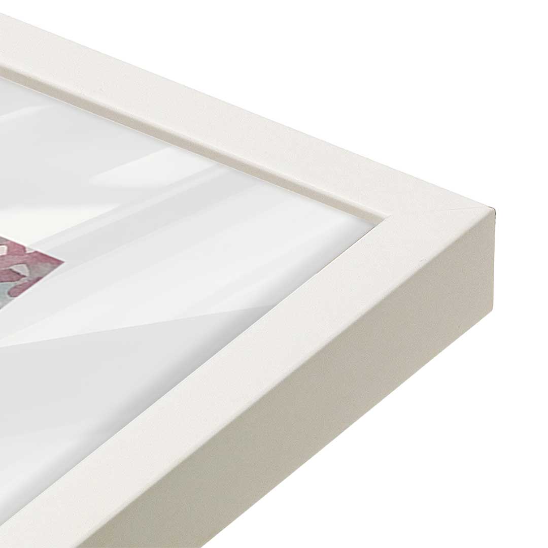 [Color:Opaque White], Picture of art in a Opaque White frame at an angle