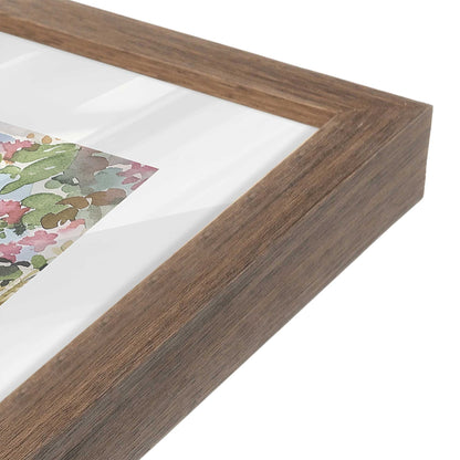 [Color:Walnut], Picture of art in a Walnut frame at an angle