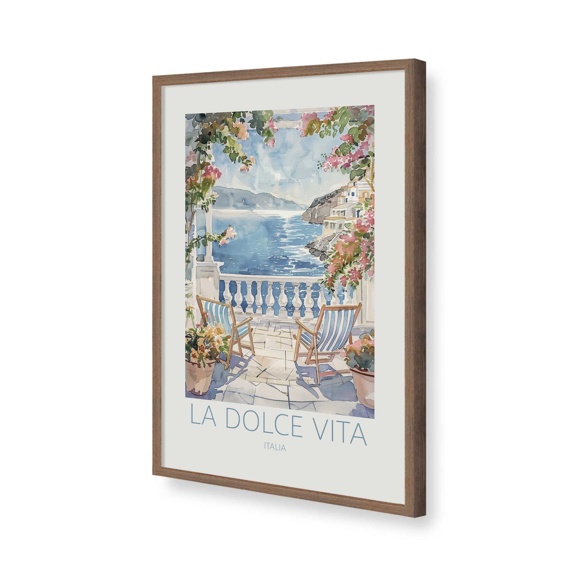 [Color:Walnut], Picture of art in a Walnut frame of the corner