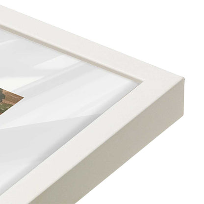 [Color:Opaque White], Picture of art in a Opaque White frame at an angle