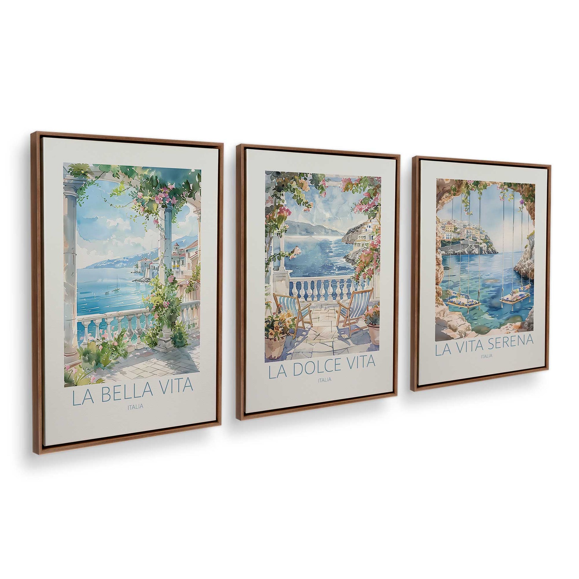 [Color:Walnut], Picture of art in a Walnut frame at an angle